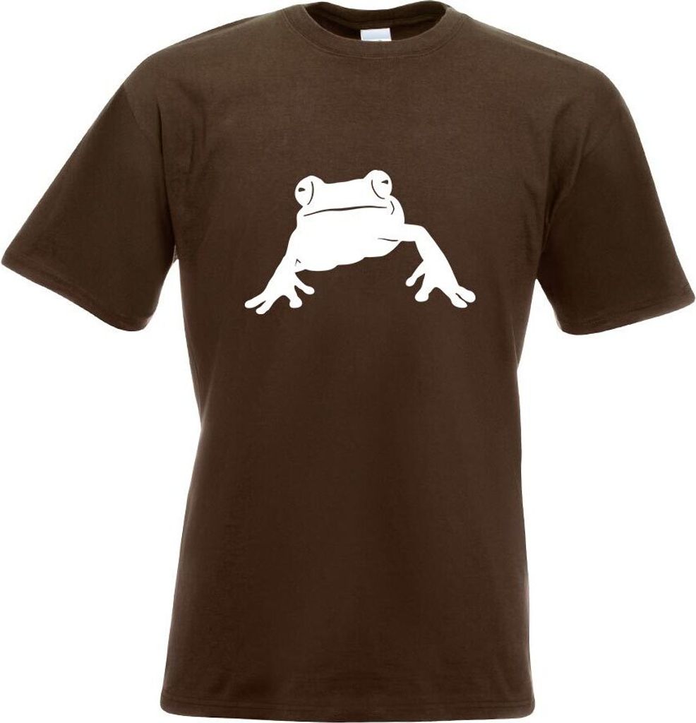 Kiwistar - T-Shirt - Chocolate - Frosch Frog Teich Motiv Bedruckt Funshirt Design Print - mit Motiv Bedruckt - Funshirt Design - Sport - Freizeit -...