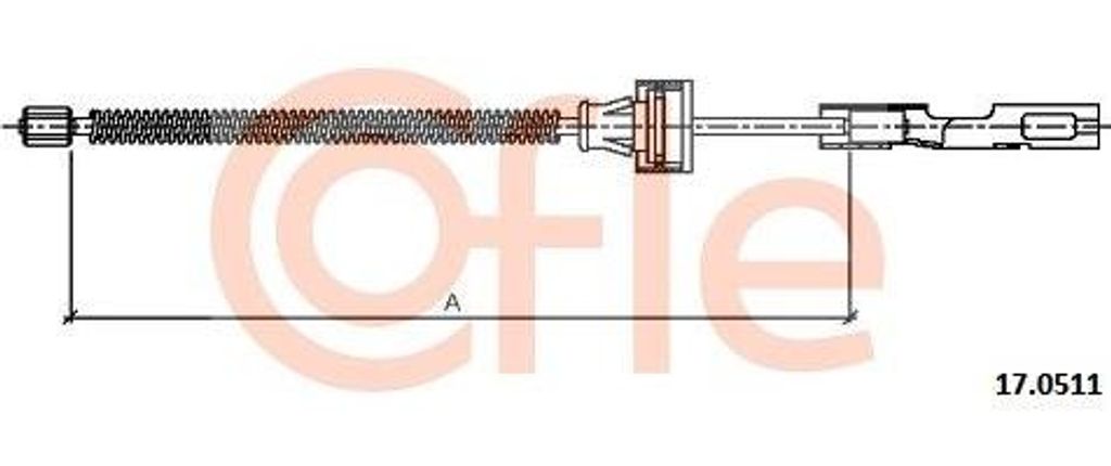 COFLE 17.0511 Seilzug, Handbremse OE DL3444430A kompatibel mit 2