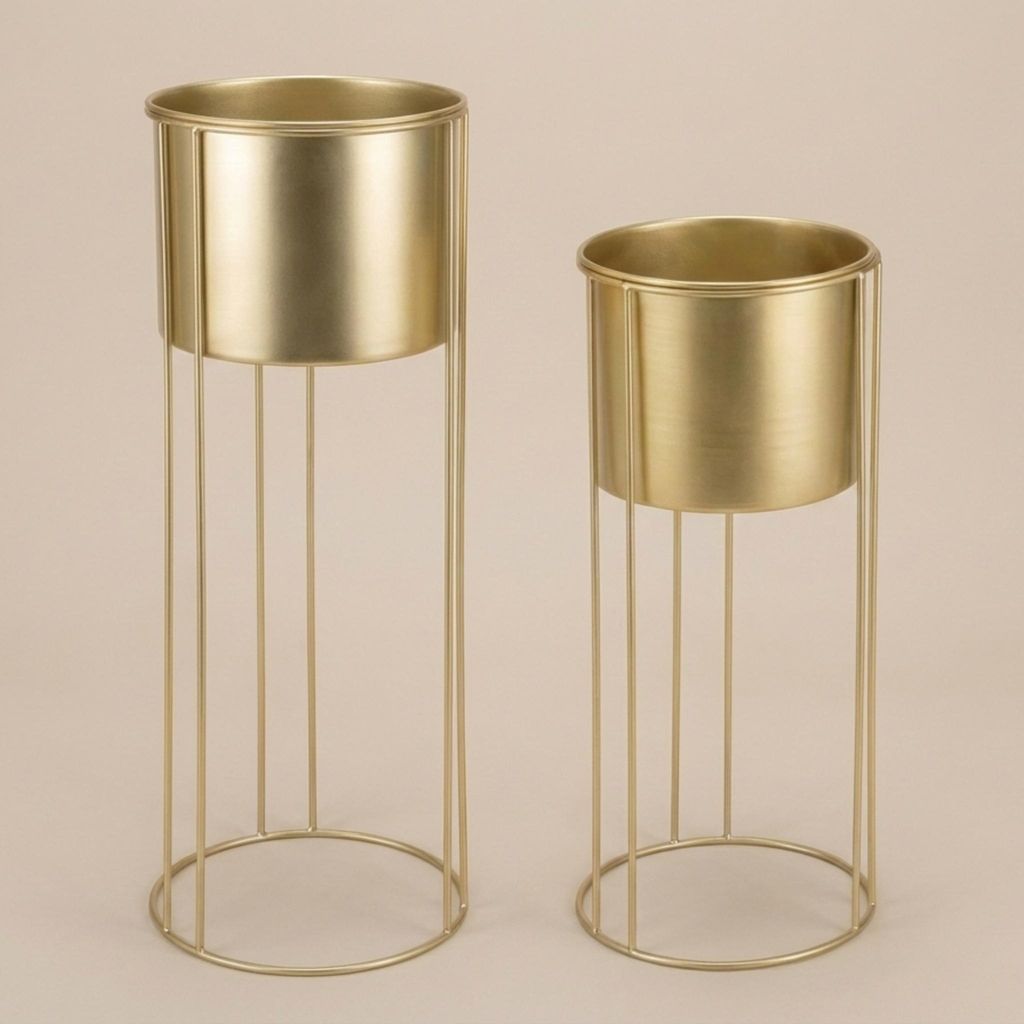 Goldene Blumenstnder Glamour OSMOS, 2er-Set Blumenstnder
