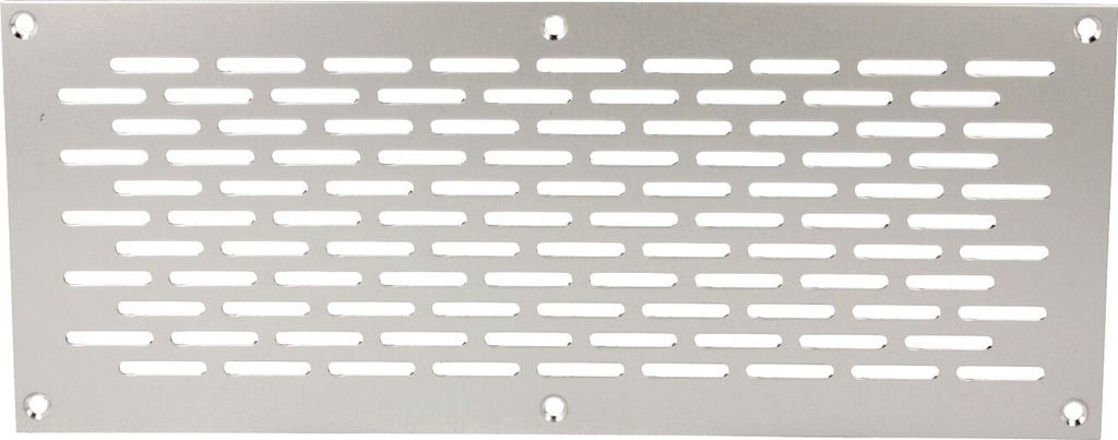 Aluminium Lochblech 250x100mm F1 Lüftungsgitter Lochung 20x3mm silber eloxiert