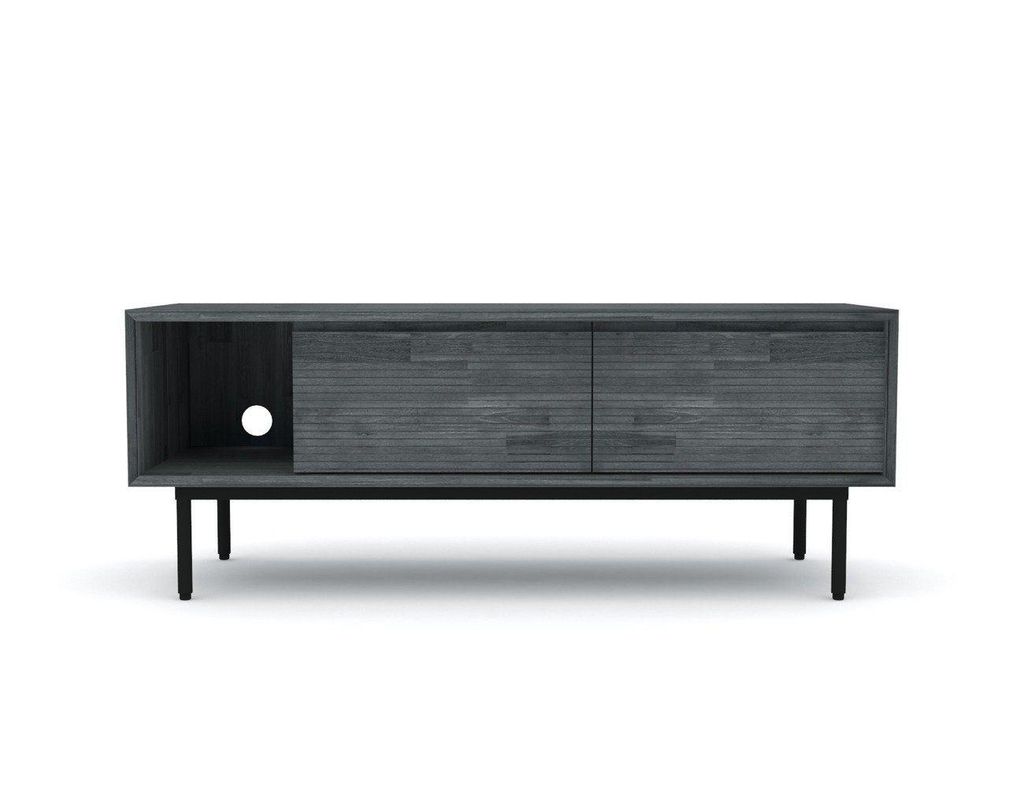 Capella CAPL01-130 Retro TV-Kommode aus Akazienholz Tundra Grey, 130cm
