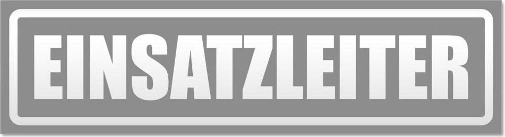 Kiwistar - Autoaufkleber - Grau - 45 x 12 cm - Einsatzleiter invertiert - Hinweis Aufkleber Sticker für Auto, Kfz, Fahrrad, PKW, LKW