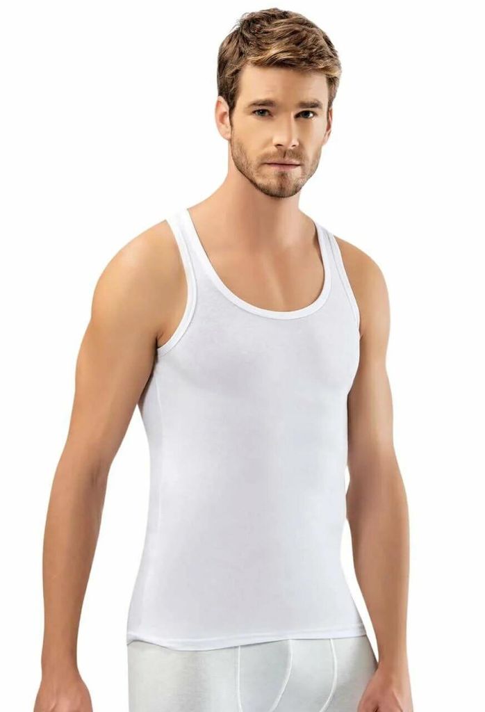 4 confezioni di magliette intime da uomo, colore bianco, Immagine del prodotto 