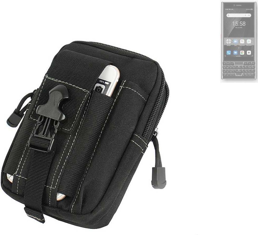 K-S-Trade Gürtel Tasche kompatibel mit Unihertz Titan Slim Gürteltasche Holster Schutz Hülle Handy Hülle Smartphone outdoor Handy-Hülle schwarz
