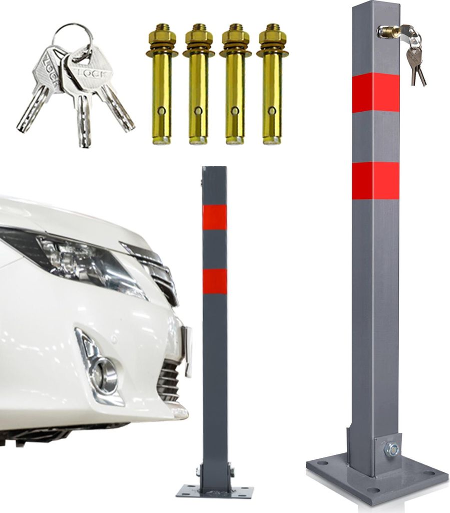 Hebitod Absperrpfosten Parkplatzsperre Klappbar 66cm abschließbar rostfreier