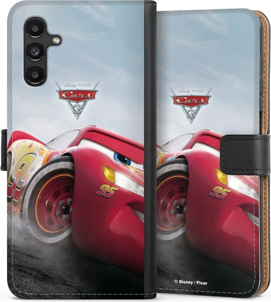 DeinDesign Klapphülle für Samsung Galaxy A13 5G Handytasche Lederhülle Tasche Cars Lightning Mcqueen 95 Offizielles Lizenzprodukt