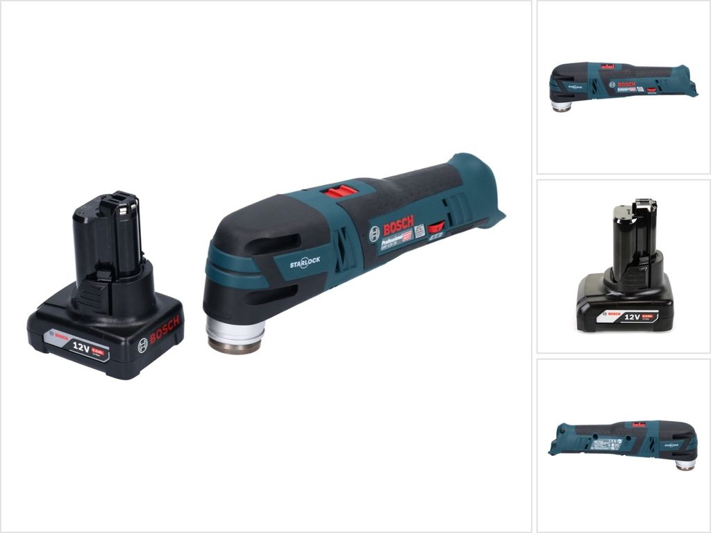 Bosch GOP 12V-28 Professional Akku Multi Cutter Starlock Brushless + 1x Akku 6,0 Ah - ohne Ladegerät