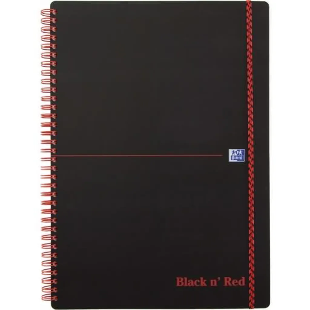 Bloc-notes A4 Oxford Black n' Red 5x5 couverture PP indéchirable