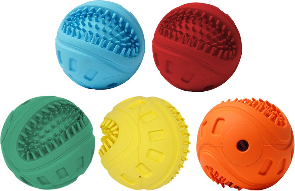 Unzerstörbare quietschende Hundebälle, interaktives Hundespielzeug für aggressive Kauer, große und mittelgroße Rassen, robustes Kauspielzeug f...