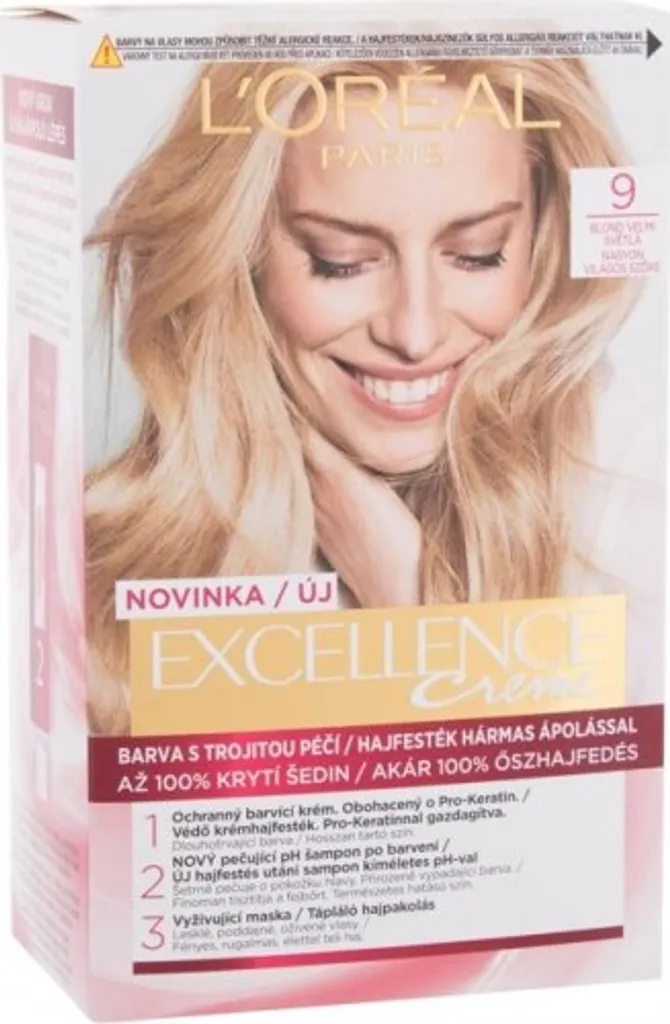 Blond Naturel Clair 9 L'Oréal Excellence pour Couvrir les Cheveux Blancs