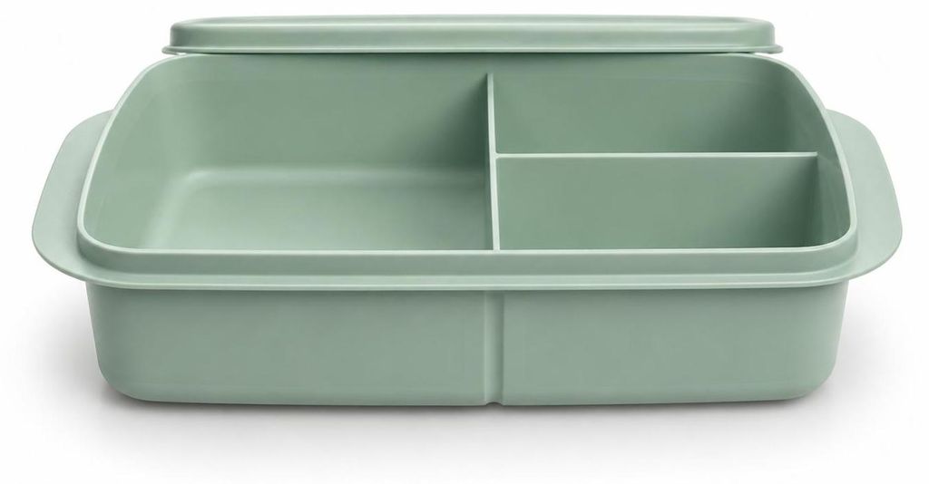 TUPPERWARE To Go Lunchbox 1 L grün mit Trennwand Clevere Produktbild 