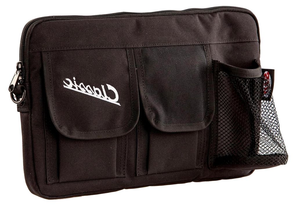 Style Classic Tasche mit Gepäckfach und Handschuhfach aus Nylon in Schwarz für Motorrad, Classic, Vespa, Scooter, Roller, Mofa