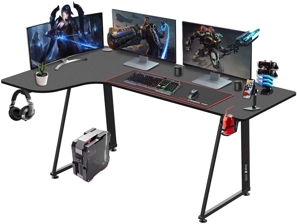 L-Form Eckschreibtisch Computertisch Schreibtisch Gaming Tisch PC Bürotisch 