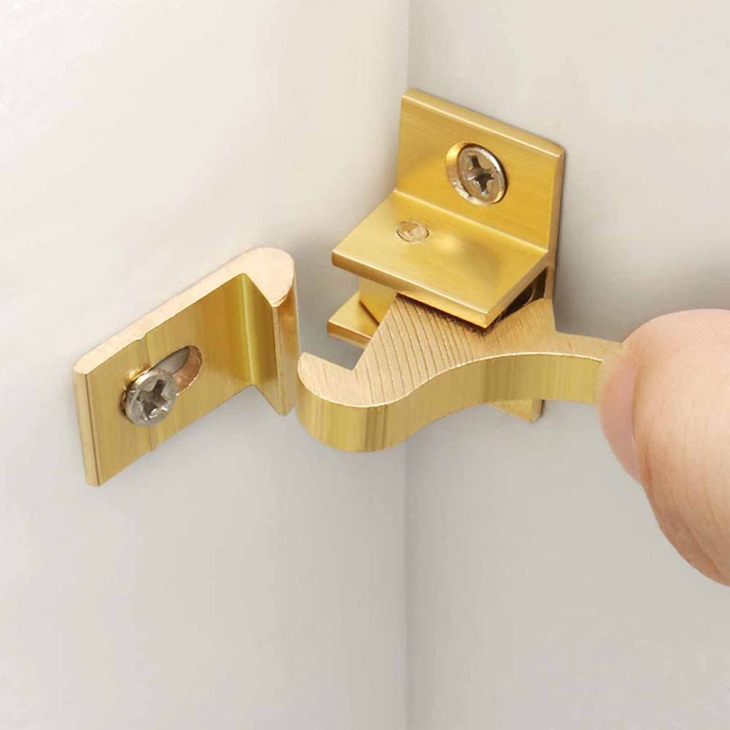 1 Set Latch Lock Compact Low Rausch flacher Boden Praktische Kupfervogelverriegelungsschnalle für Gate