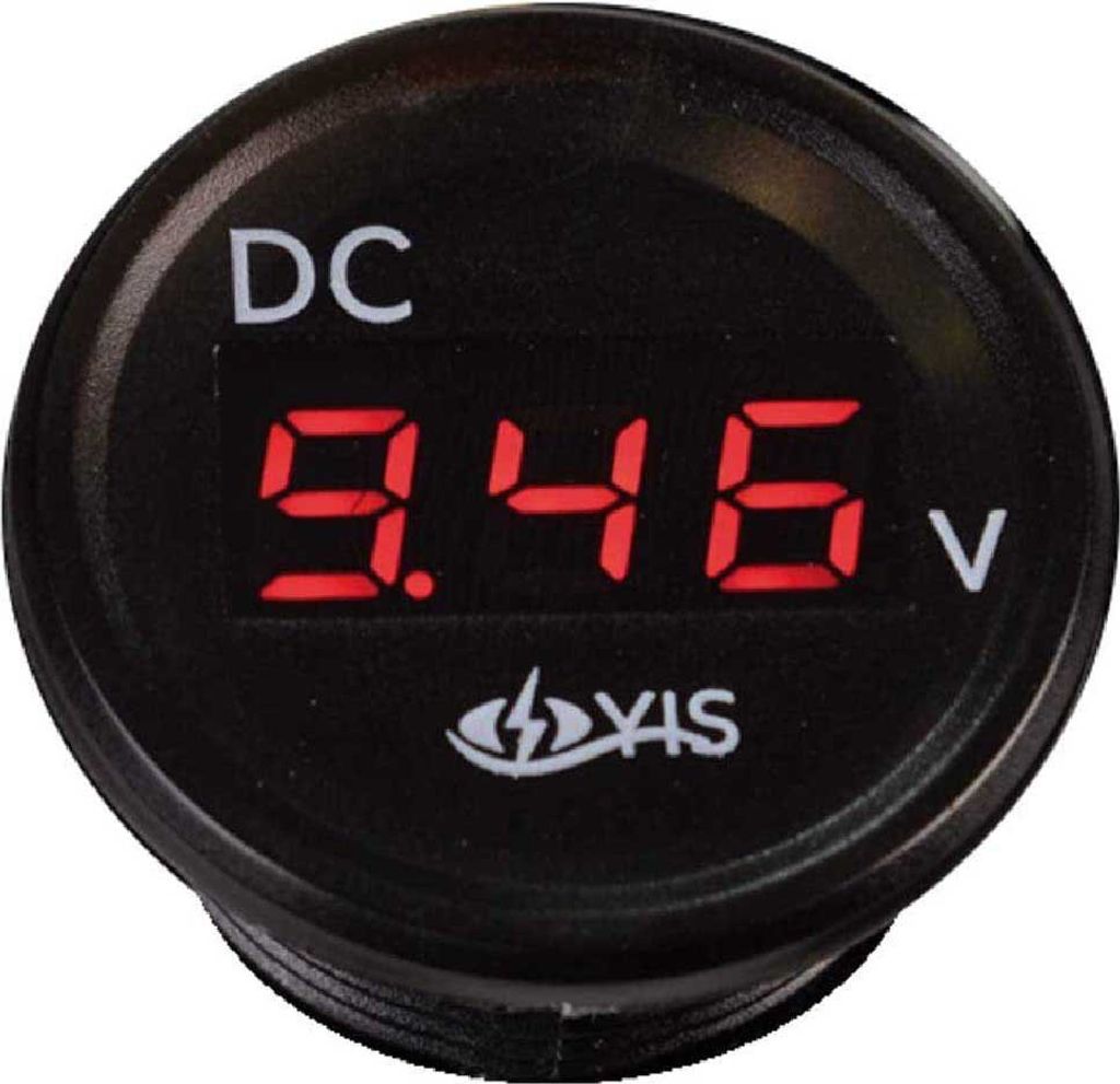 Talamex Digitales Voltmeter Mit Klemmanschluss Schwarz Schwarz One Size