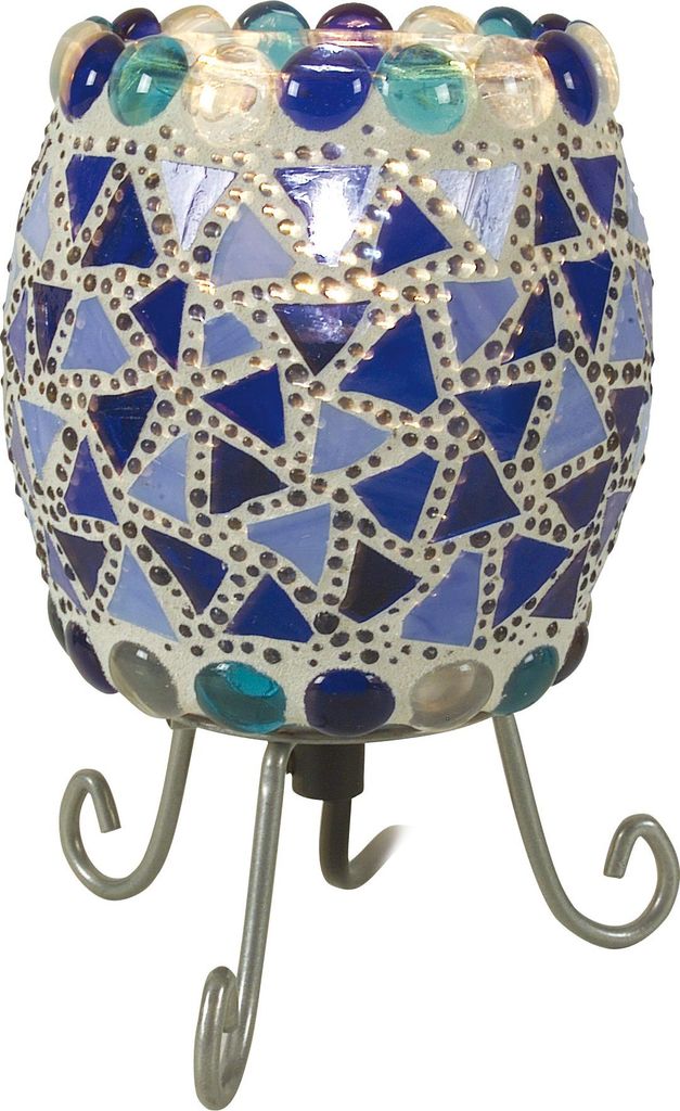 Näve Leuchten Tischleuchte MOSAIK mit E14 Tischleuchte MOSAIK mit E14 Tischleuchten - Mosaik-Tischleuchte, Tischlampe aus Metall und Glas in rot, ...
