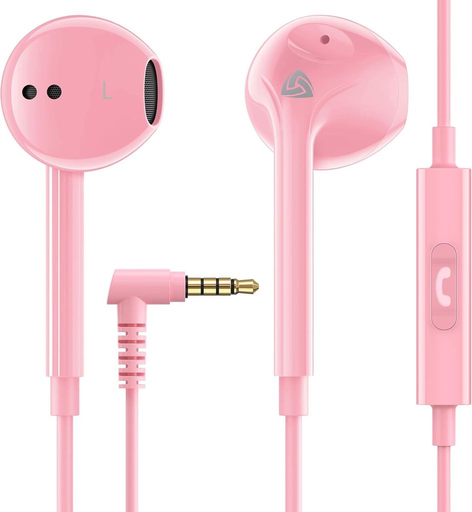 LUDOS Zenith In-Ear Kopfhörer mit Kabel und Mikrofon – 3,5 mm Klinke, klarer Stereosound, Bassstark, Kompatibel mit iPhone, iPad, Samsung, Laptop