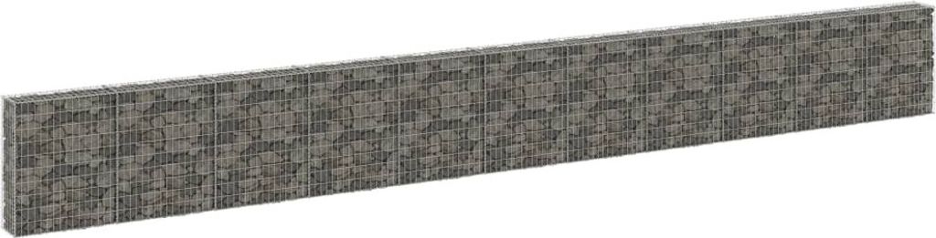 Maison Exclusive - Gabionenwand mit Abdeckung Verzinkter Stahl 900x30x100 cm