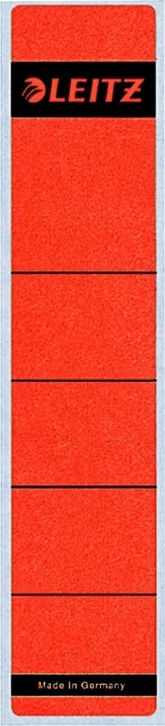 Etichetta Dorsale Leitz Rossa 285x61,5mm - Organizzazione Archivio 10pz