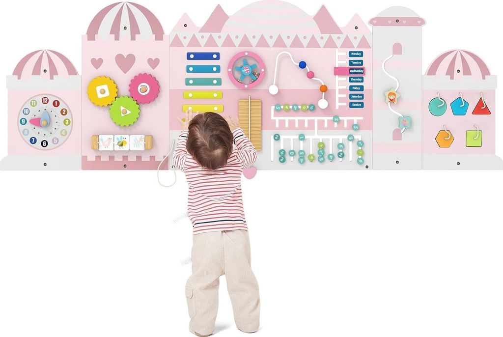 Montessori-Aktivitätswand für Kinder, 11-in-1-Holzspielzeug