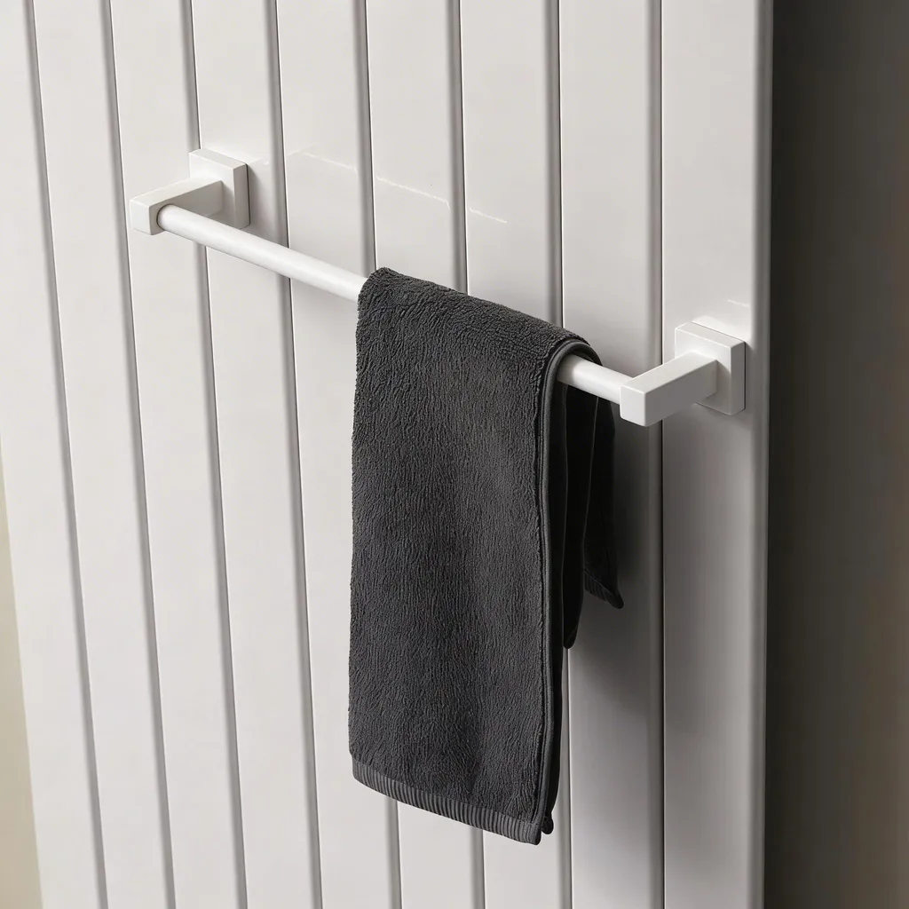 Porte-serviettes magnétique sans perçage pour radiateur - Inox Blanc Fix