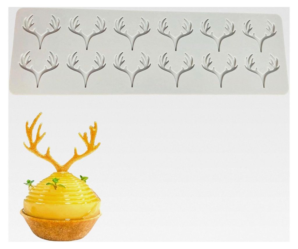 Silikonform Elchgeweih für Fondant und Kuchendekoration
