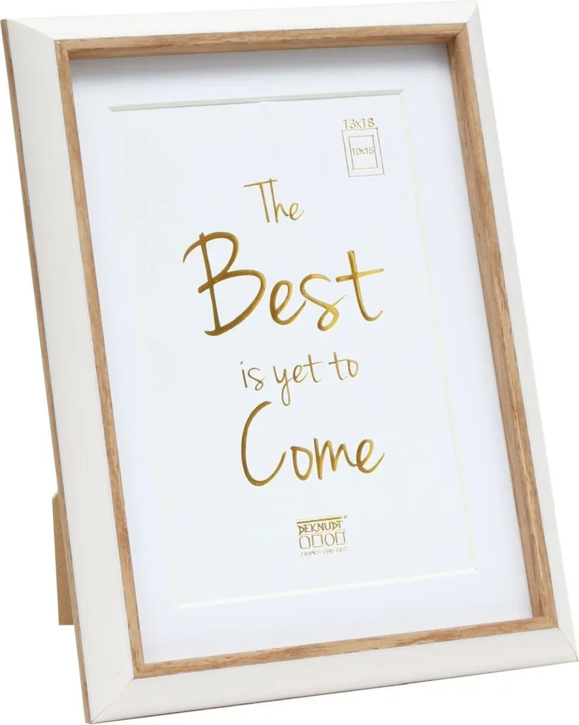 Cornice 30x40 S46WG Bianco e Legno Naturale | Decorazione Parete Moderno