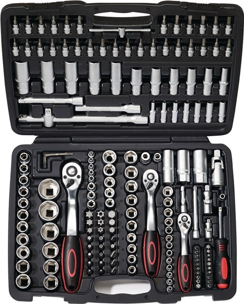 Steckschlüsselsatz 171-tlg.1/4+3/8+1/2 Zoll SW 4-32mm Produktbild 