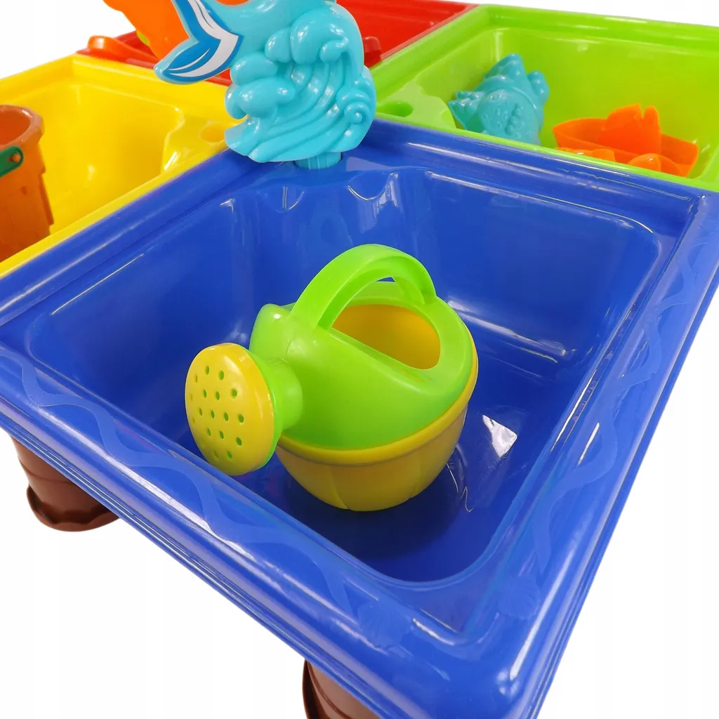 Occupez vos enfants avec la Table sable et eau Dauphin 25 pièces
