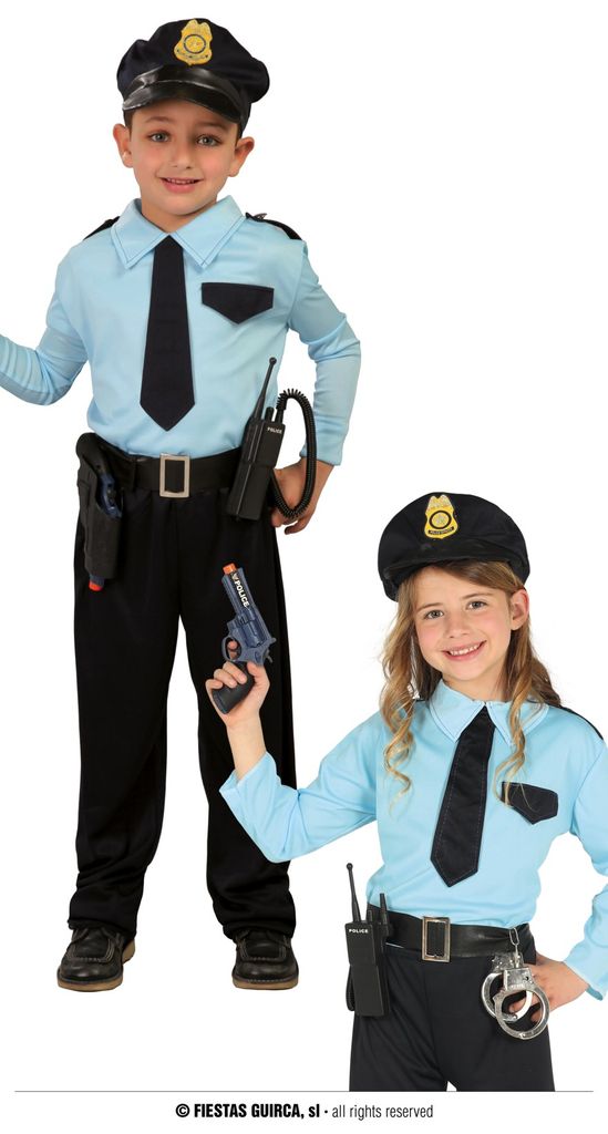Metallbild for Sale mit Polizei Uniform Kinder Polizist Damen Polizistin  Herren Kostüm von samshirts