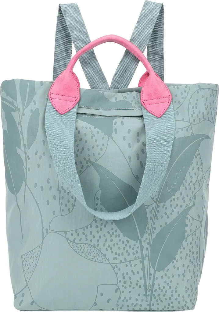 Fritzi aus Preußen borsa a tracolla zaino per il tempo libero JU Limited Leaves Lighty Ice Petrol grigio cadetto