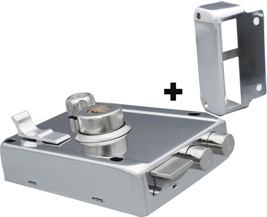 Household Lock Exterior Door Padlocks Gate Insurance Household Lock Kit Vintage Style mit Deadbolt Cylinder Key Left Open