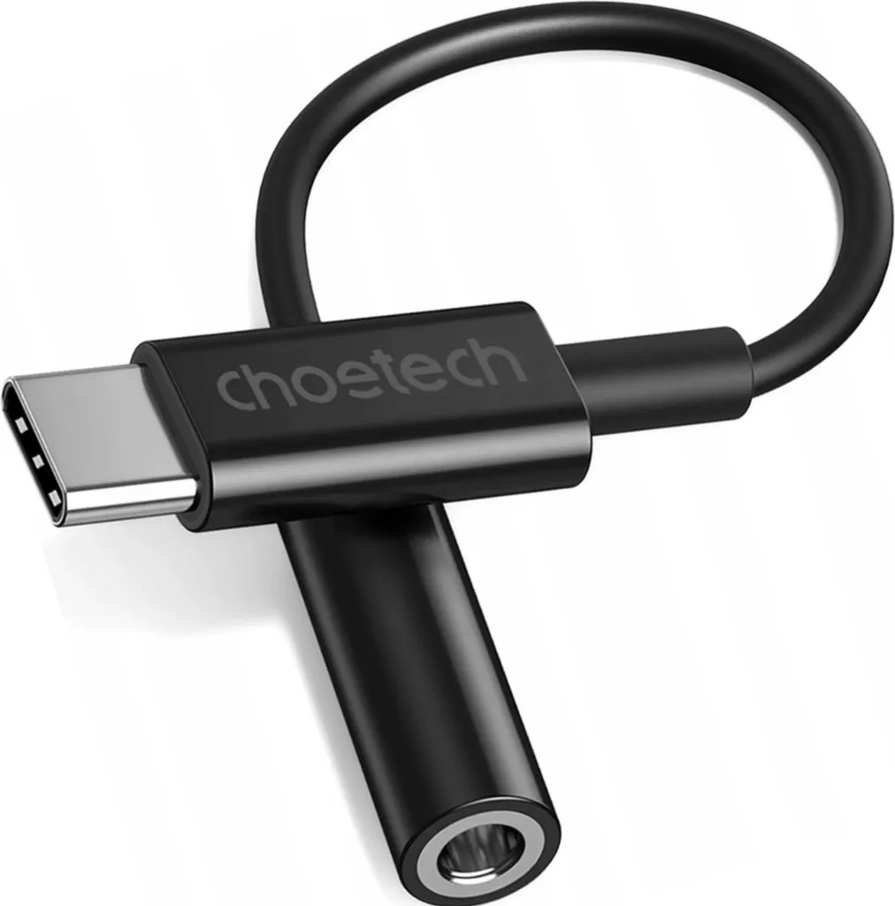 Choetech AUX003 Adattatore USB-C a Jack 3.5mm DAC Hi-Res Audio Nero