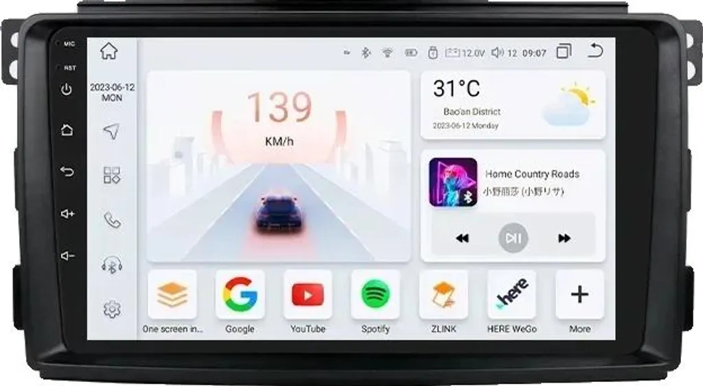 Poste Multimédia GPS Android 13 Écran 9" pour Berline S6 2005 à 2010