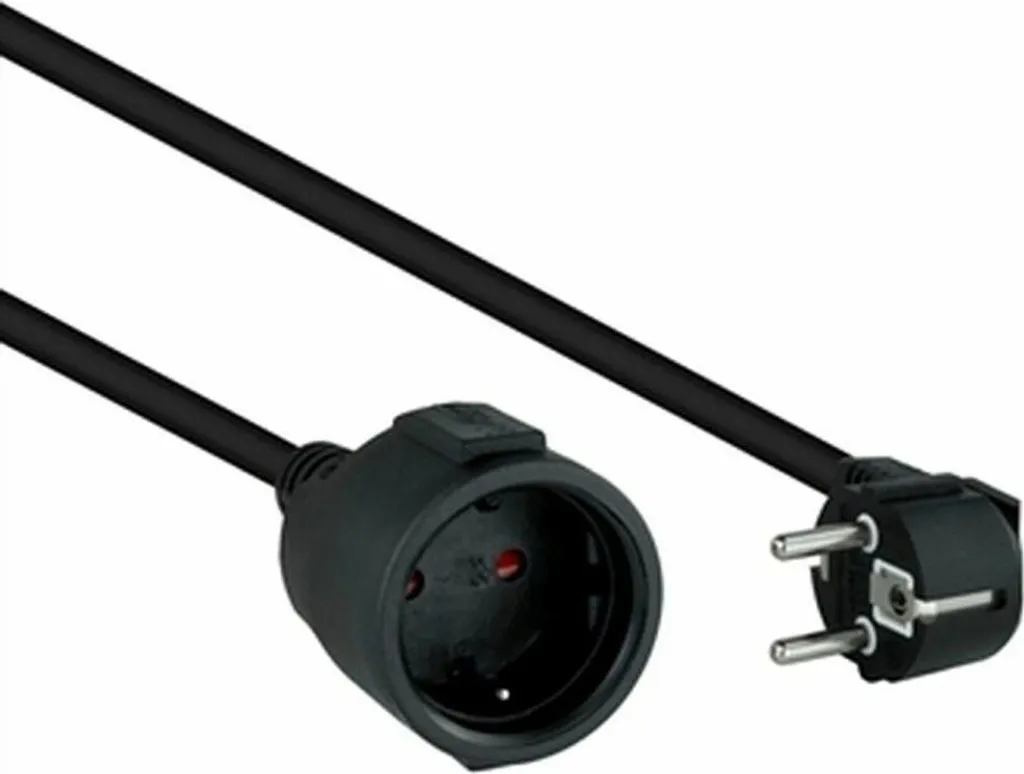 Rallonge 10 mètres pour intérieur et atelier prise Schuko Cuivre Noir