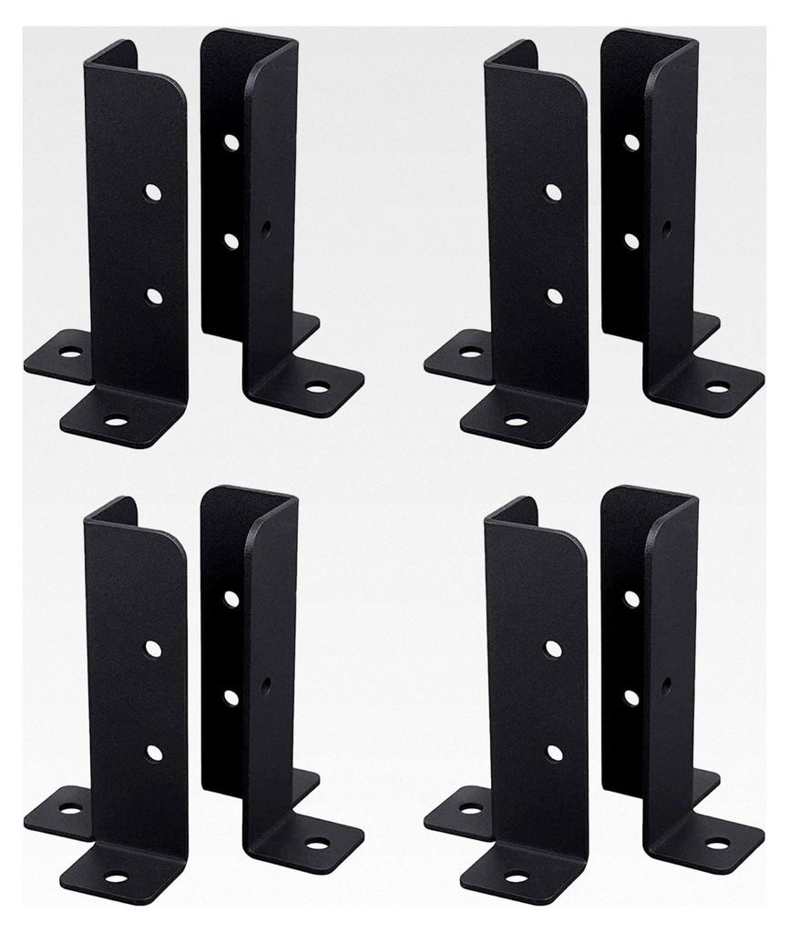 8 Stück verstellbare Holzzaun-Pergola-Pfostenhalterungen, geeignet für 3,8 x 3,8 cm, 2 x 2,2 x 4,4 x 4 Pfosten, stabiler Zaunpfostenhalter/Stütz...