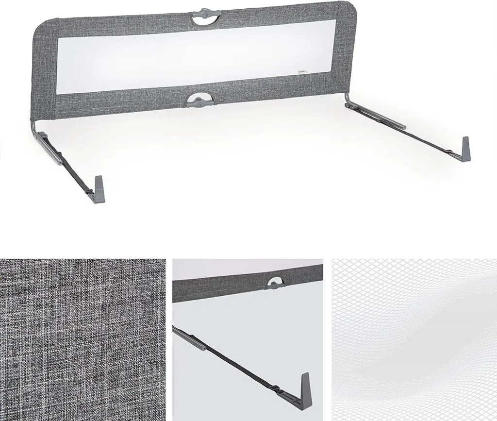 Protection de lit pliable 150 cm avec filet de sécurité respirant - 9