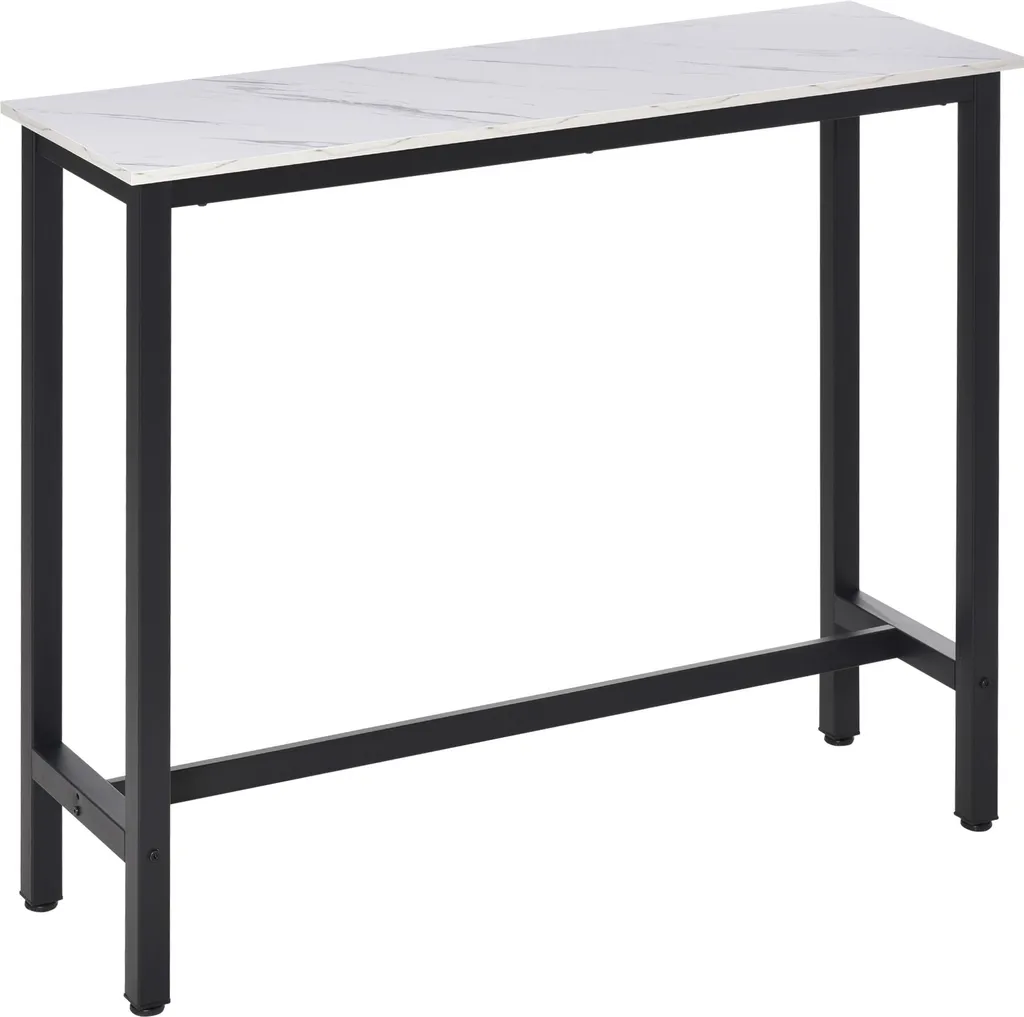Table de Bar pour Petit Espace : Mange-debout Compact 120x40cm Blanc