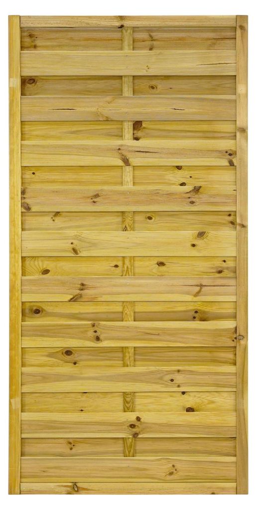 Ligna Gard Dichtzaun Lausanne gerade 90x180 cm Holzzaun Kiefer Kesseldruckimprägniert 44x44 mm Rahmen