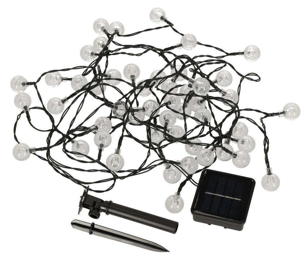 Luci solari per giardino, forma a sfera, 7 metri, 50 LED, Immagine del prodotto 
