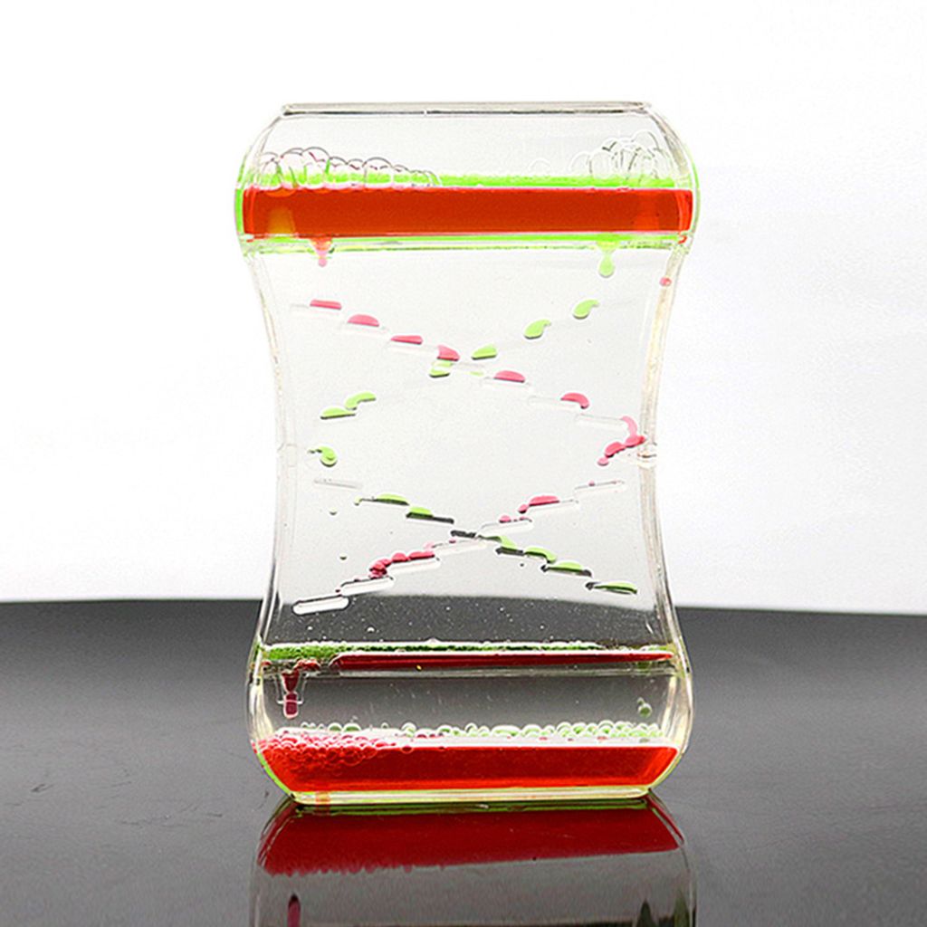 Bubble Sanduhr Timer Mit Flüssigkeit – Kreative Deko Für Büro & Wohnzimmer (Rosa)