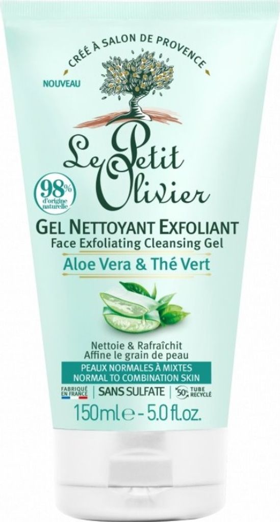 Le Petit Olivier Peeling-Reinigungsgel 150ml Peeling-Reinigungsgel mit Aloe vera und grünem Tee