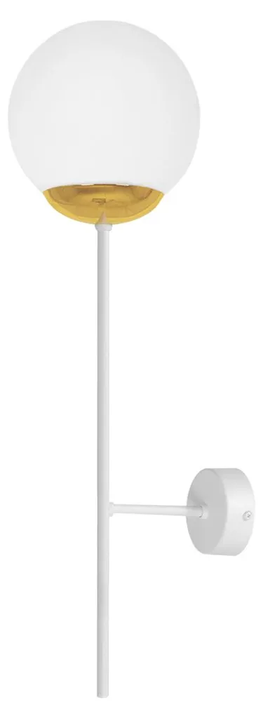Applique sphérique ELMO en métal blanc et doré chic hauteur 55 cm IP20