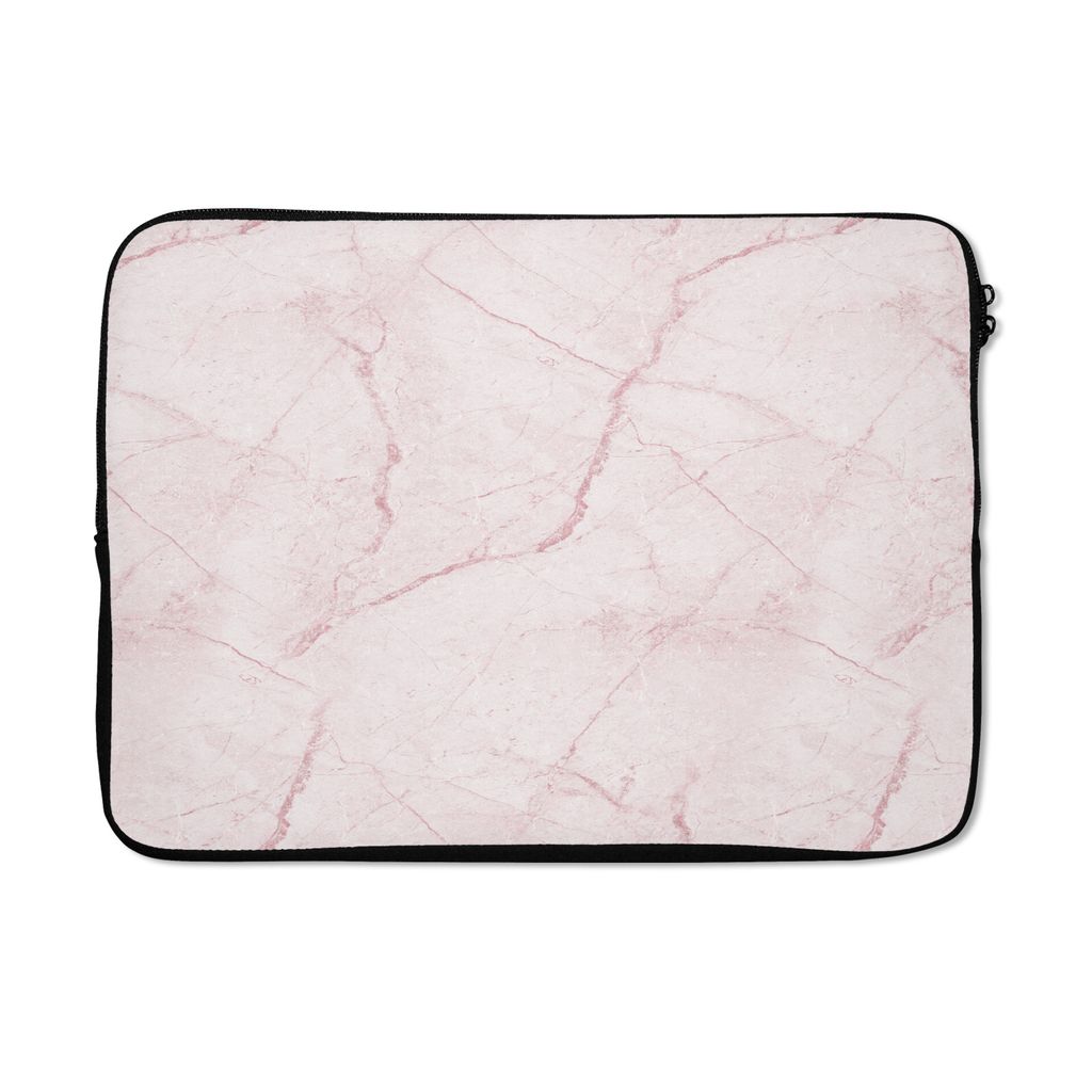 MuchoWow Laptop Hülle 13 Zoll Marmor - Rose - Muster - Luxus Laptoptasche - Laptophülle - Sleeve - Rundumschutz