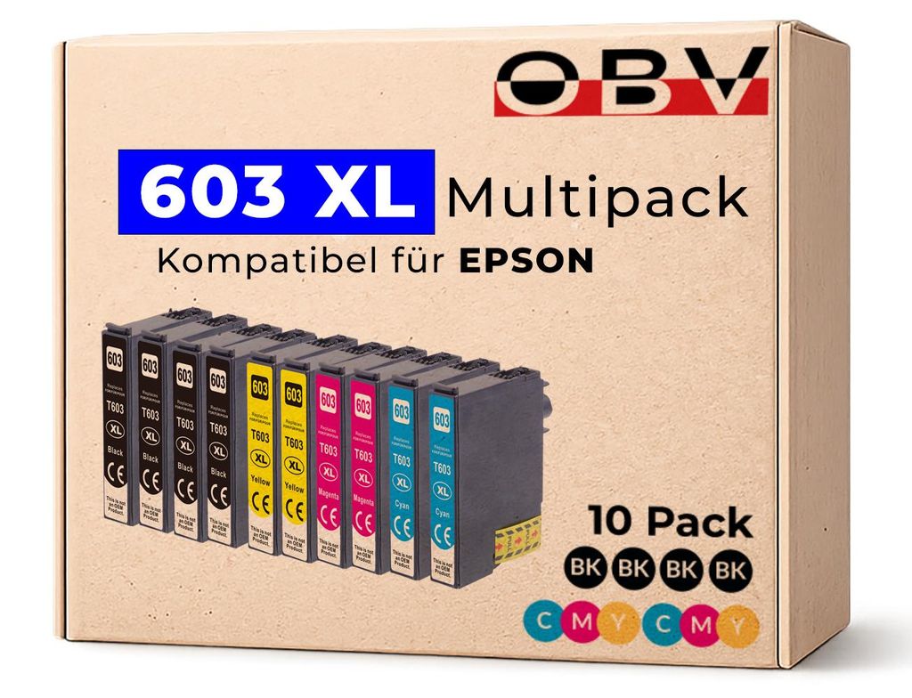 Kompatible Druckerpatronen 603XL für Epson, 10er Pack Produktbild 