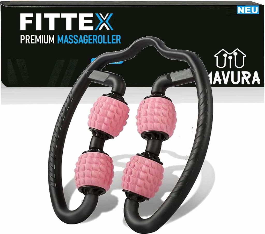 FITROLLER-X Massageroller Griff Faszien Muskel Beine Arme Waden Nacken Cellulite