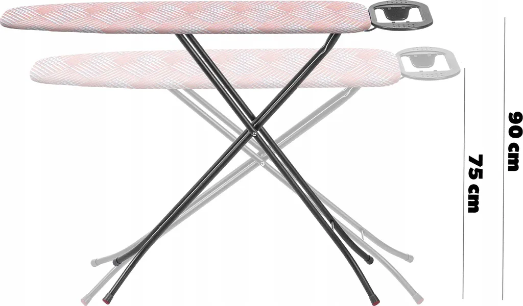 Table de repassage pliable KADAX avec pieds antidérapants de sécurité