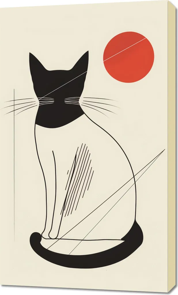 Image 60 x 100 cm Cercle Rouge - Habillez vos Murs Vides avec Élégance