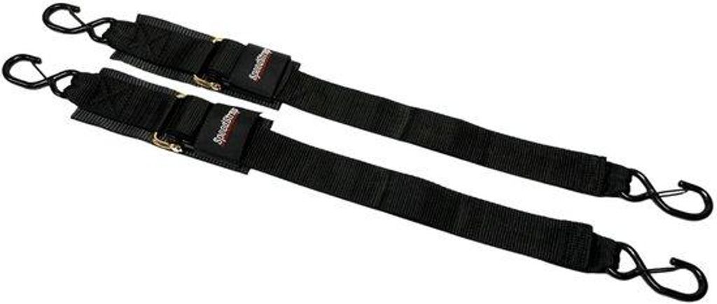 Speedstrap Schwarzes Bindeband (2 Teile) Länge 120 cm mit S-Haken | 28600-DSH