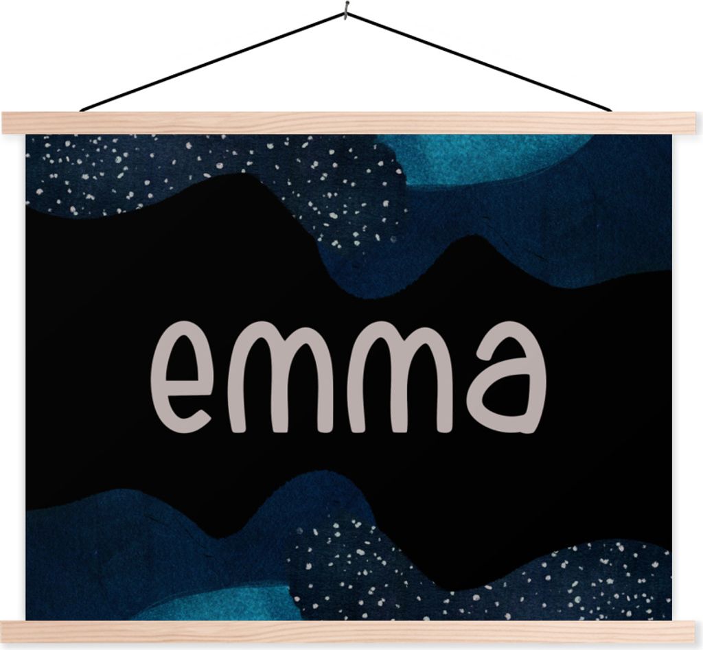 MuchoWow Textilposter Emma - Pastell - Mädchen 120x90 cm mit holzfarbenen Rahmen - Magnetisch